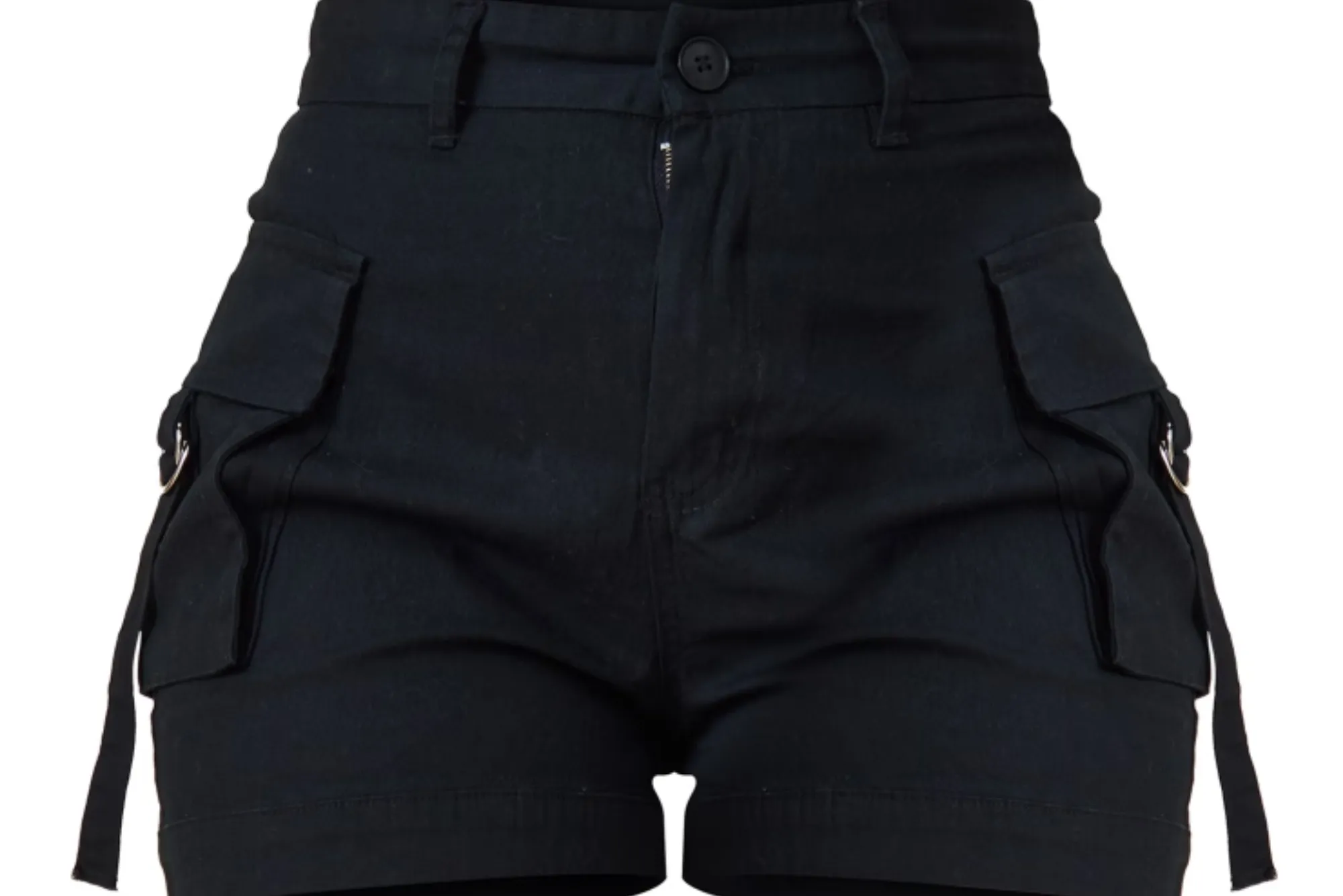 black cargo shorts